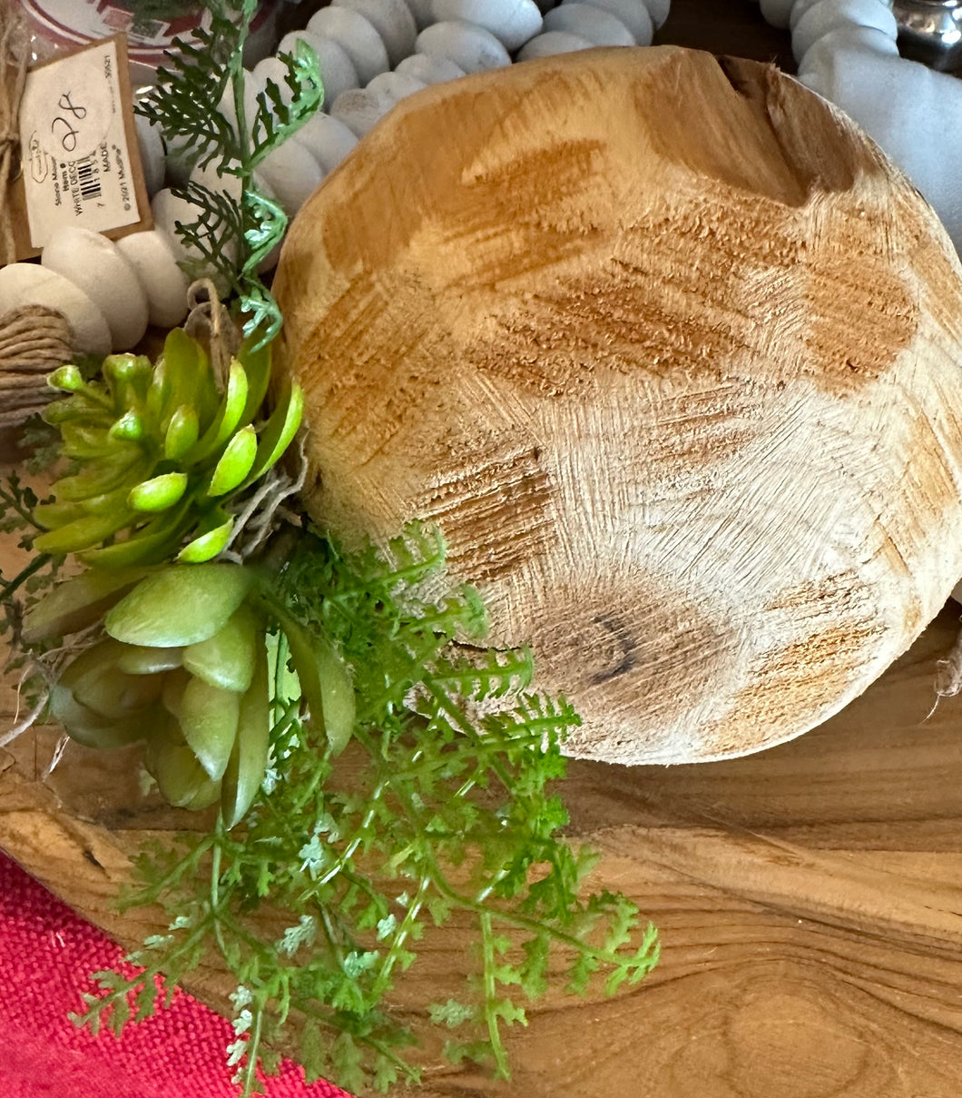 Botanical Wooden Orb - Jerica & Austin
