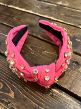 Load image into Gallery viewer, Hot Pink Rhinestone Headband
