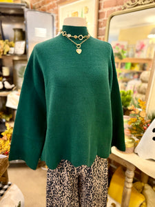 Green Scallop Sweater