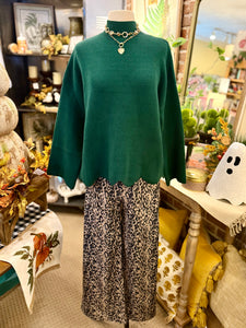 Green Scallop Sweater